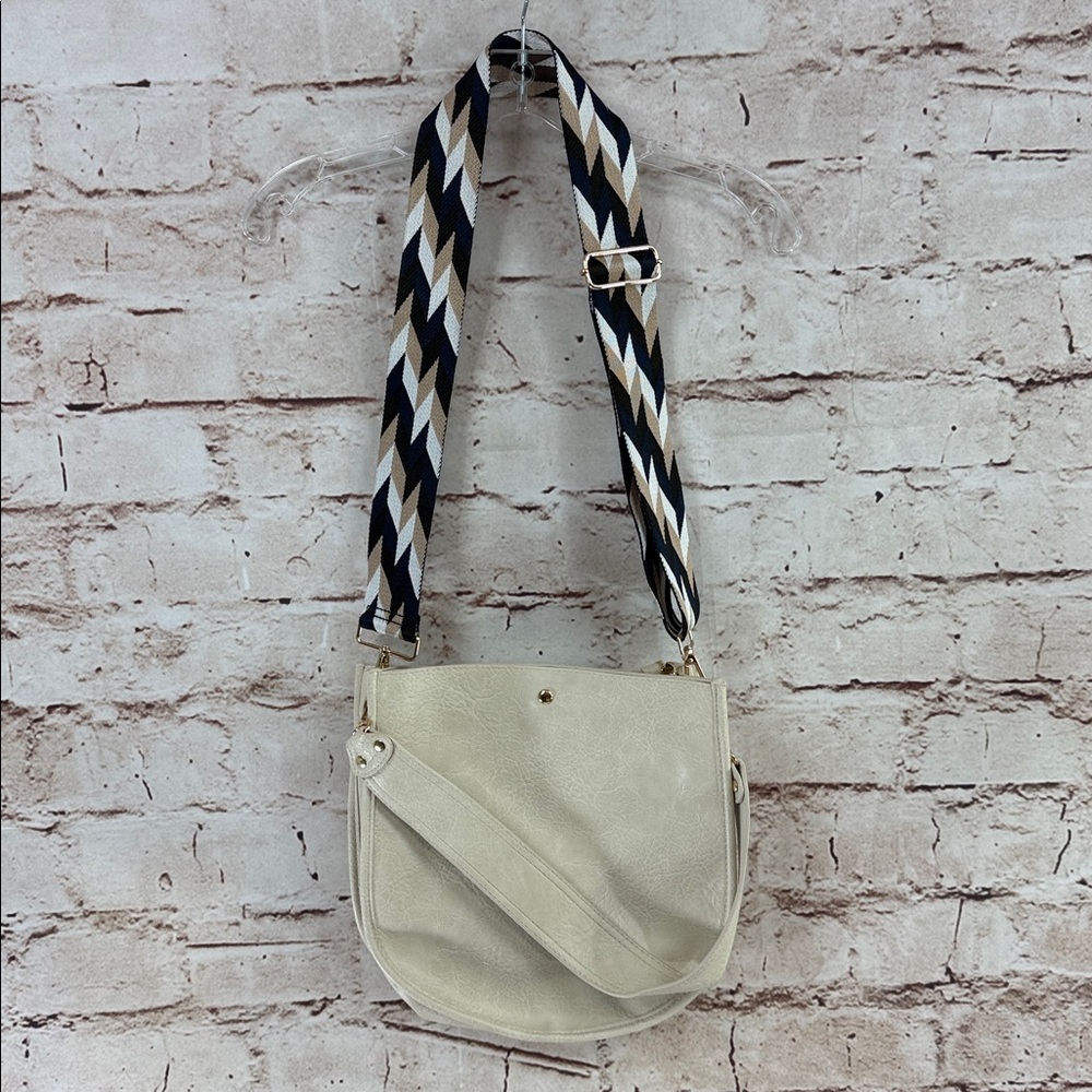 Ah•Dorned Vegan Leather Messenger Bag with Two Straps